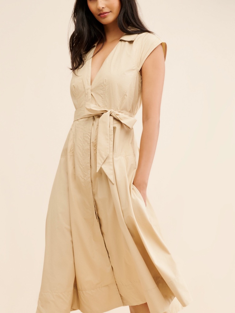 Maeve Sleeveless Collared Midi Dress - Picture 3 of 9